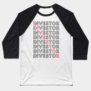 INVESTOR in Crossword (Light) Baseball T-Shirt